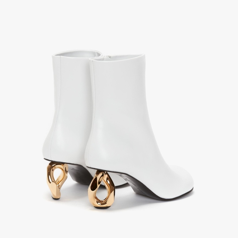 JW Anderson Chain Heeled Leather Boots